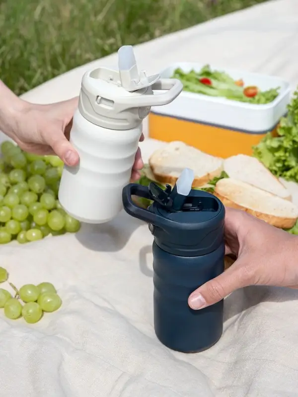 Термобутылка Fujisan 2.0 без логотипа, темно-синяя