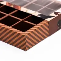 Коробка под 16 конфет &laquo;Лучшему мужчине&raquo;, 17.7&times;17.7&times;3.8 см