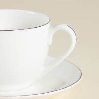 Чайные пары SL Home &laquo;Каскарон&raquo;, 240 мл, набор 2 шт, костяной фарфор, белые