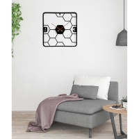 Часы настенные интерьерные большие, Лофт, "Соты", бесшумные, 58 х 58 см