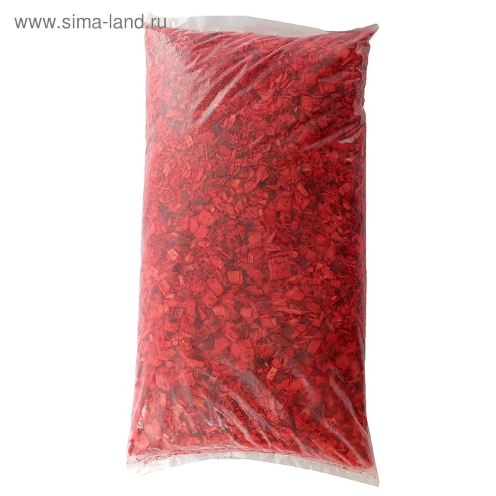 Щепа декоративная, красная 60л.