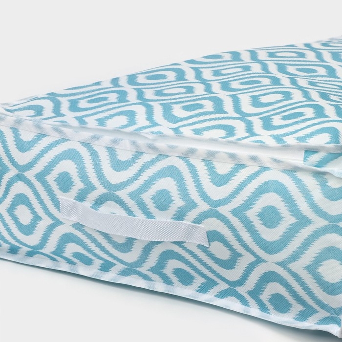 Кофр для хранения вещей Доляна &laquo;Лагуна&raquo; с ПВХ-окном, 80&times;45&times;15 см, цвет бирюзовый