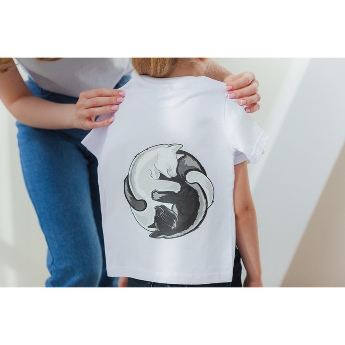 Термотрансфер &laquo;Коты Инь-Ян&raquo;, 18,6 &times; 18 см, цена за 1 лист