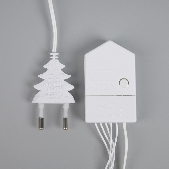 Гирлянда &laquo;Нить&raquo; 20 м, IP20, белая нить, 200 LED, свечение синее, 8 режимов, 220 В