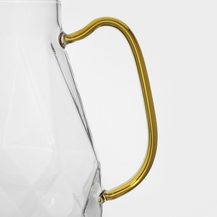 Кувшин для воды стеклянный с металлической крышкой Magistro &laquo;Льдинка&raquo;, 1,8 л, 14&times;21 см