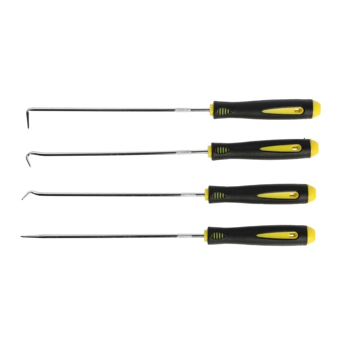 Набор крючков для демонтажа уплотнительных колец ТУНДРА, 2К рукоятки, 150 мм, 4 шт.