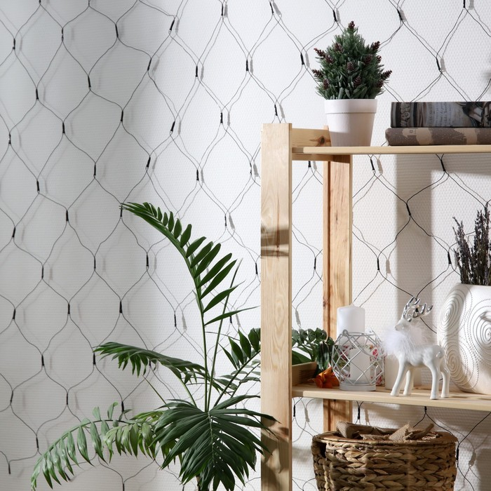 Гирлянда &laquo;Сеть&raquo; 1.6 &times; 1.6 м, IP20, тёмная нить, 144 LED, свечение белое, 8 режимов, 220 В