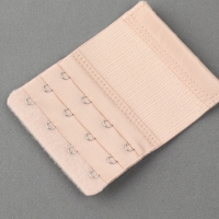 Застёжка-удлинитель для бюстгальтера, 3 ряда, 4 крючка, 7,5 &times; 10 см, 3 шт, цвет белый/бежевый/чёрный