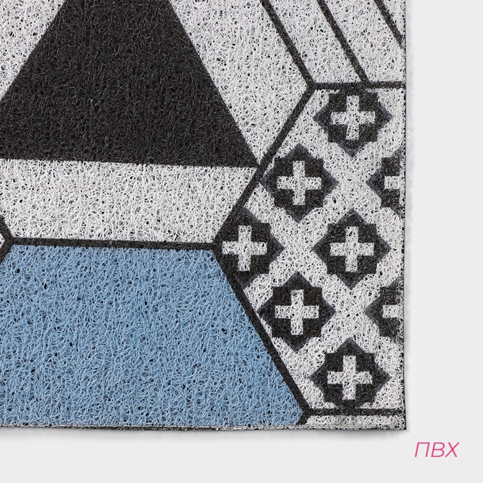 Коврик придверный грязезащитный Доляна &laquo;Геометрия&raquo;, вырезной, 80&times;120 см