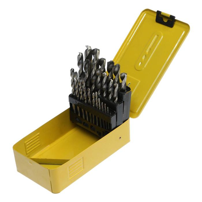 Набор сверл по металлу ТУНДРА, HSS, цилиндрический хвост., 1 - 13 мм (через 0.5 мм), 25 шт. Набор сверл по металлу ТУНДРА, HSS, цилиндрический хвост., 1 - 13 мм (через 0.5 мм), 25 шт.