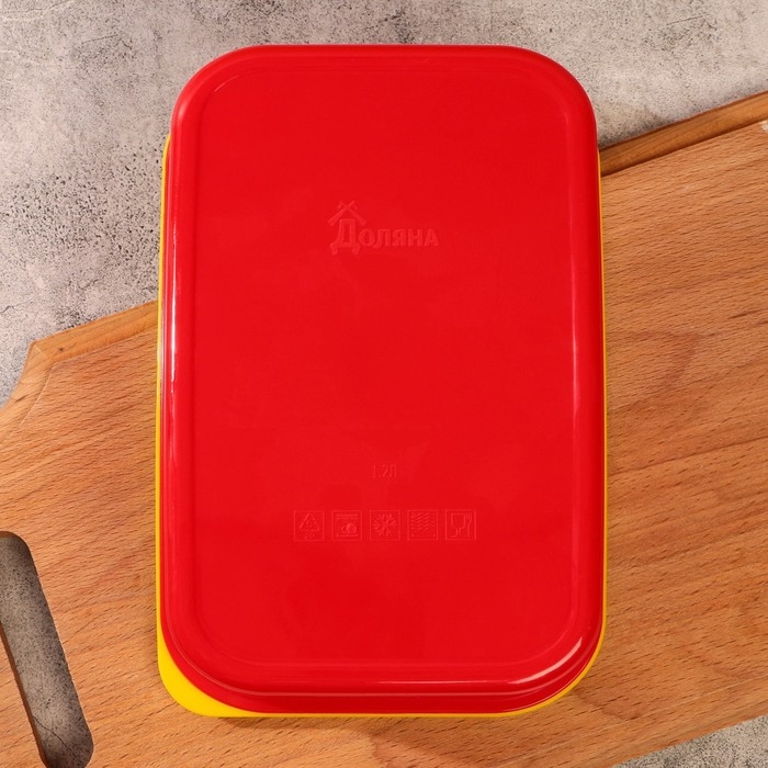 Ланч-бокс прямоугольный FoodVibes &laquo;Вкус маминых блюд&raquo;, 1200 мл