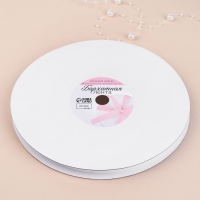 Лента бархатная, 10 мм, 18 &plusmn; 1 м, цвет белый №01