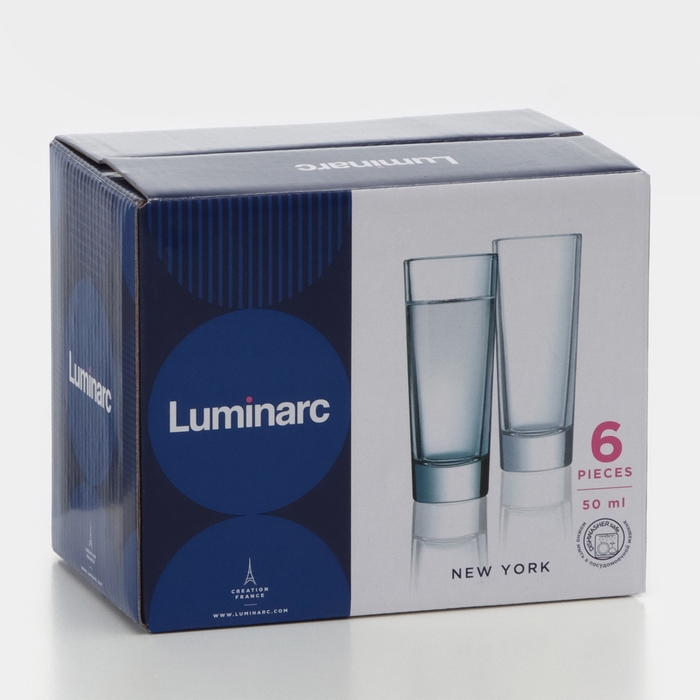 Набор стеклянных стопок &laquo;Нью-Йорк&raquo;, 50 мл, 6 шт