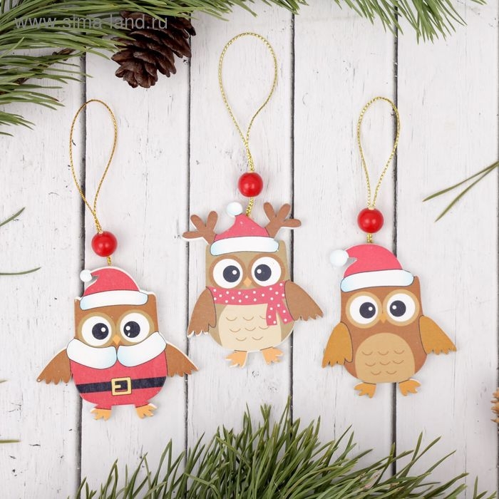 Подвеска новогодняя &laquo;Совята&raquo;, МИКС