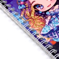 Алмазная мозаика с частичным заполнением для детей на блокноте &laquo;Модница&raquo;, 11 х 15 см, 48 листов