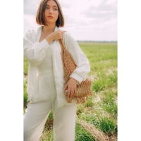 Сумка женская SL Home, ручное плетение, хлопок, длина ручек 15 см, 40&times;32 см