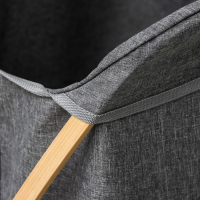 Корзина для белья Доляна &laquo;Лён&raquo;, с крышкой, 37&times;43&times;66 см, цвет серый