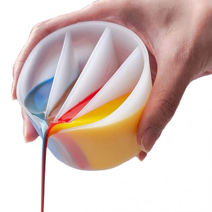 Стаканчик силиконовый для Флюид Арт, 4 секции, объём &mdash; 200 мл