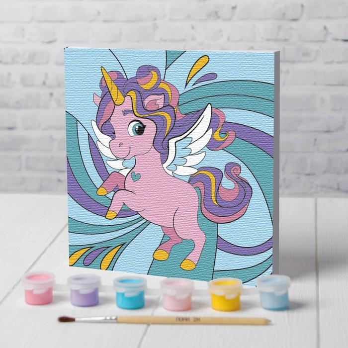 Картина по номерам для детей &laquo;Волшебный единорог&raquo;, 15 х 15 см