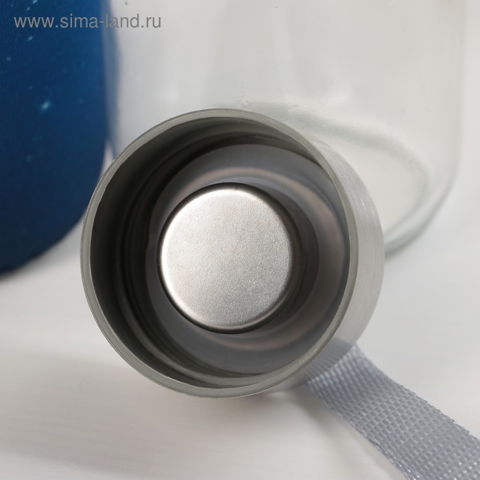 Бутылка для воды стеклянная в чехле &laquo;Звёздное небо&raquo;, 300 мл, h=17 см, цвет МИКС