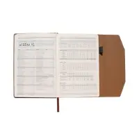 Ежедневник недатированный формат А5, с клапаном, 112л, линия, пвх, Коричневый