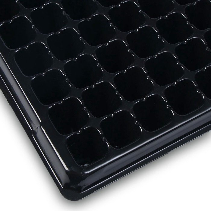 Кассета для выращивания рассады, на 200 ячеек, по 7 мл, из пластика, чёрная, 55 &times; 28 &times; 4 см, Greengo