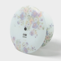 Фруктовница Доляна &laquo;Букет незабудок&raquo;, d=20/25 см, h=24 см, стекло, рисунок