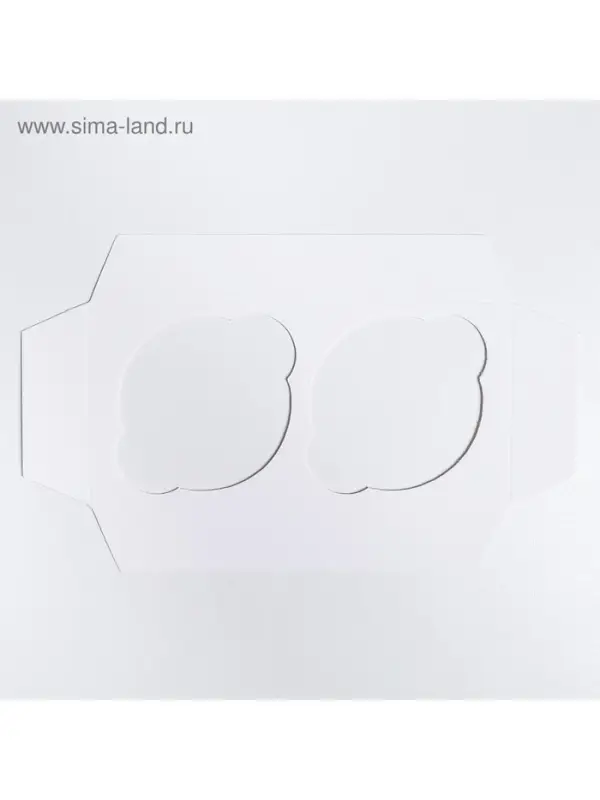 Коробка для капкейков, кондитерская упаковка, 2 ячейки &laquo;Present&raquo;, 16 х 8 х 7.5 см