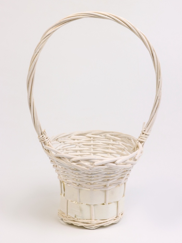 Набор 3 шт корзин плетеных 28х28х16, 22х22х15, 19х19х14 см, плетеная ручка h=_ см, серый