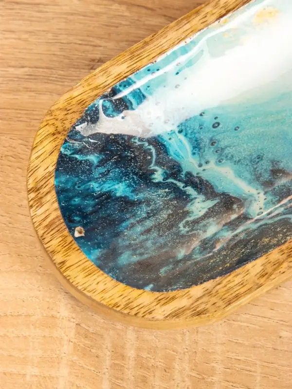 Подставка под благовония "Лазурь" 28х10х3 см, манговое дерево