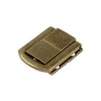 Замок-защелка на ящик ZM01, 3.2&times;2.5 см, цвет бронза