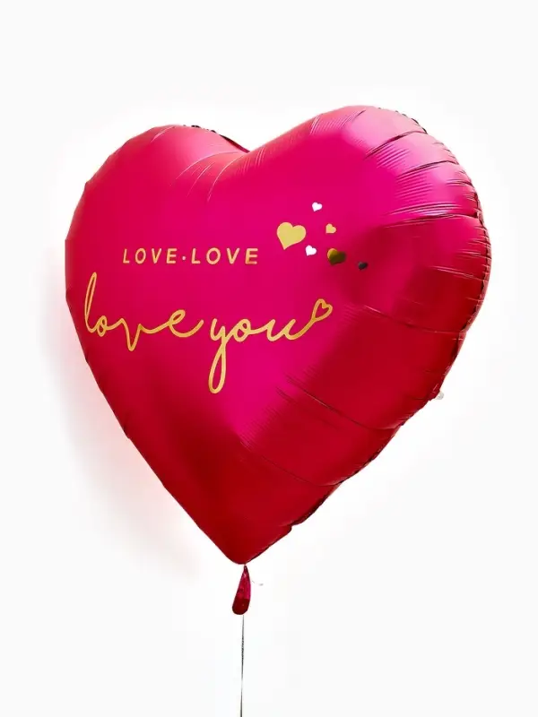 Воздушный шар фольгированный 63" &laquo;Сердце, фуксия"