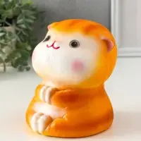 Копилка "Кот Дзен" рыжий, 16х14х14,5 см