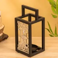 Подсвечник фонарь "Геральдика" 11х11х24,5 см, d 7,5 см, алюминий, железо