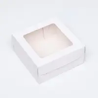 Кондитерская упаковка, белая, 17&times;17&times;8 см