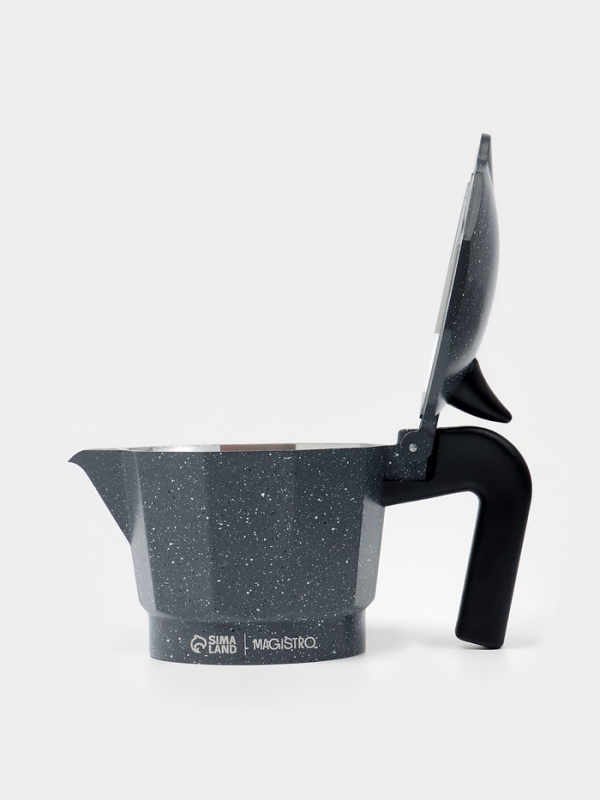 Кофеварка гейзерная "Мрамор" на 3 чашки, цвет черный