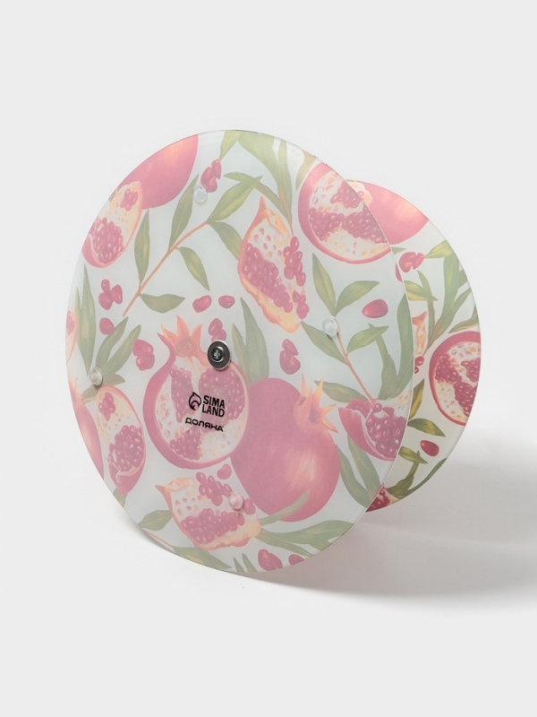 Фруктовница Доляна &laquo;Гранат&raquo;, d=20/25 см, h=24 см, стекло, рисунок