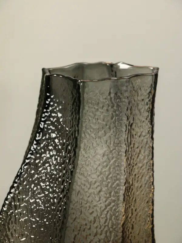 Ваза стекло настольная "Дженис" 30х15х9,5 см, серый