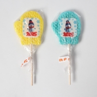 Новый год. Леденец с печатью "Снеговик 2025", 30 г