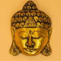 Сувенир интерьерный &laquo;Будда&raquo;, 16&times;6&times;22 см, дерево, золото
