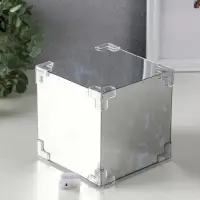 Ночник-зеркало 3D акрил "Бесконечные тюльпаны" 20 цветков в подарочном пакете 12х12х12 см