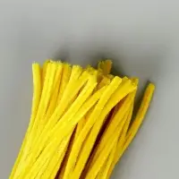 Синельная проволока, набор 100 шт, размер 1 шт 30х0,8 см, цвет желтый