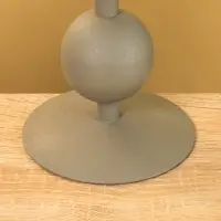 Подсвечник на 1 свечу текстурный "Графитовый" с 3 сферами 10х10х25 см