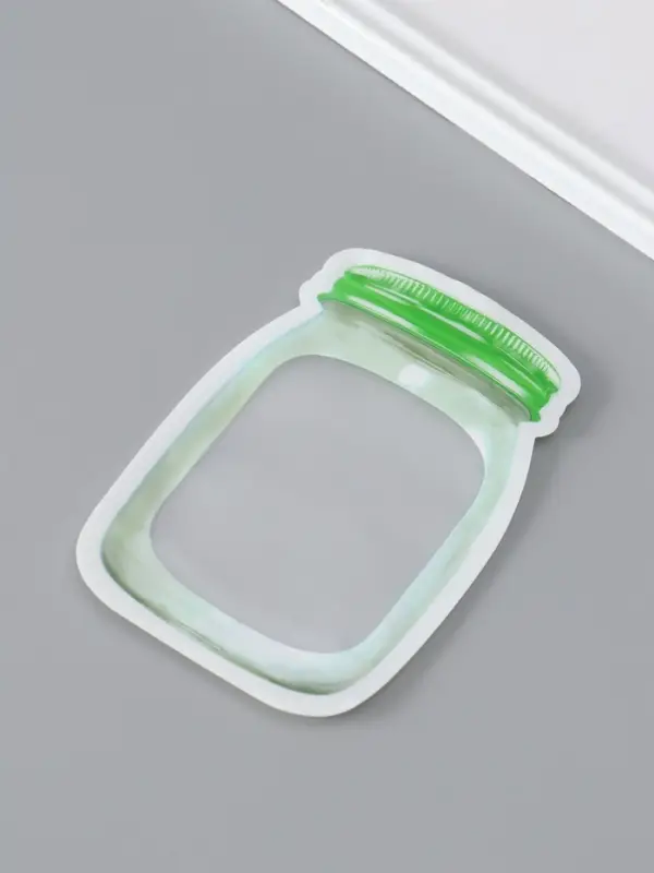 Пакет для хранения "Стеклянная баночка. Бант и снежинки", застёжка zip-lock 10,5х16+5 см