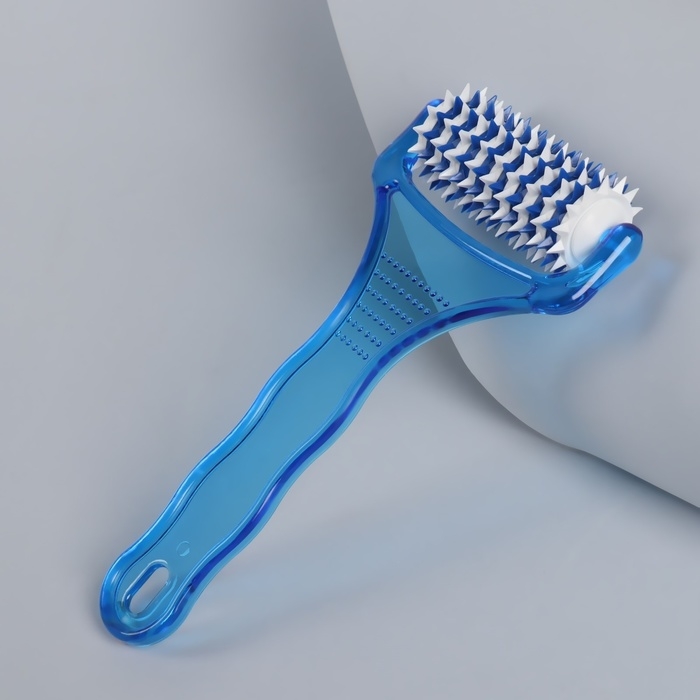 Массажёр &laquo;Рефлекс&raquo;, 18 &times; 9 &times; 3 см, универсальный, с шипами, цвет синий/белый