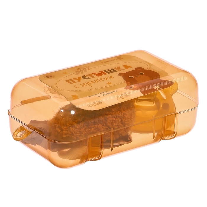 Пустышка с держателем, набор, в контейнере, коричневый Пустышка с держателем, набор, в контейнере, коричневый