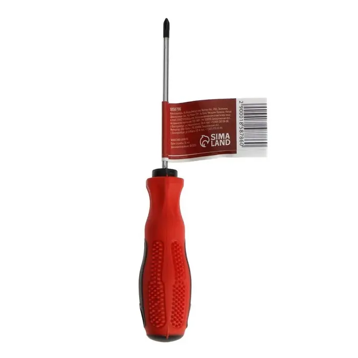 Отвертка крестовая ЛОМ, магнит, двухкомпонентная рукоятка, PH0&times;75 мм