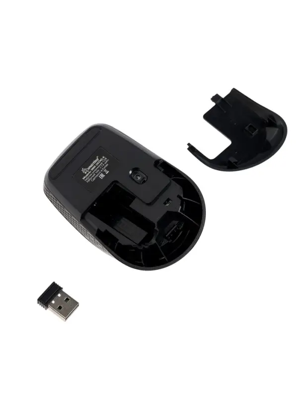 Мышь Smartbuy ONE 202AG-K, беспроводная, 3 кнопки, 1200 dpi, USB, 1хАА, черная