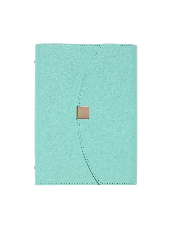 Органайзер на кольцах, A5, с клапаном, 80л, линия, к/зам, Бирюзовый