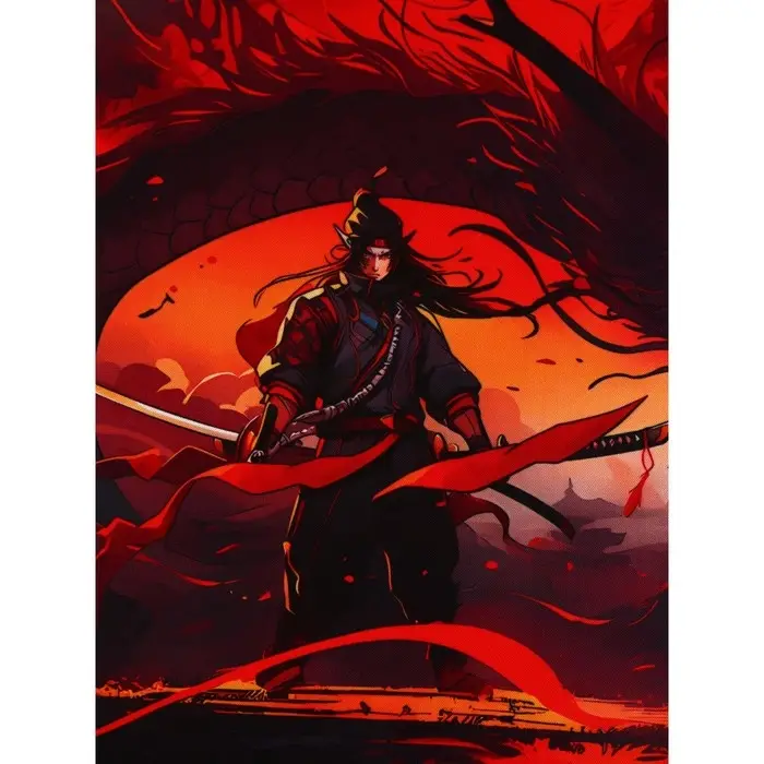 Коврик для компьютерной мыши "Самурай", 30 х 80 см